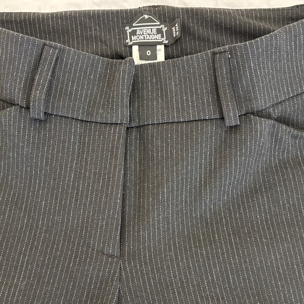 Avenue Montaigne Gray Pinstripe Boot Cut Pants